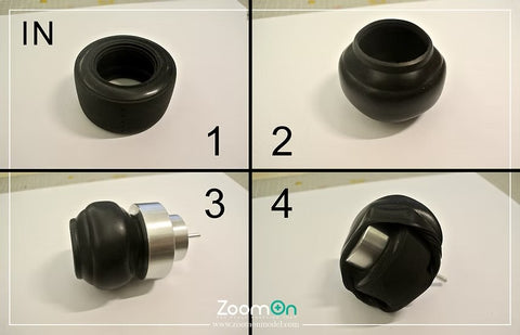 ZoomOn ZT078 1/12 フォーミュラ タイヤサンダー (軸3mm)