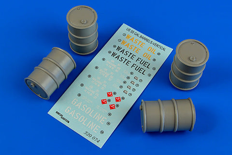 エアロボーナス 320074 1/32 アメリカ軍 55ガロンバレル (縦置き給油口)