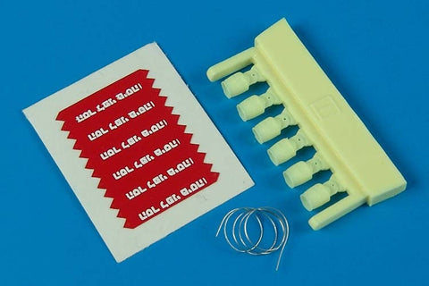 エアロボーナス 480027 1/48 AIM-9 L/M/N サイドワインダー 弾頭カバー と 飛行前点検タグ