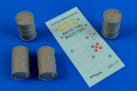 エアロボーナス 480130 1/48 アメリカ軍 55ガロンバレル (縦置き給油口)