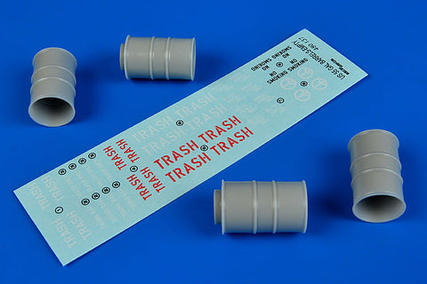 エアロボーナス 480137 1/48 アメリカ 55ガロンドラム缶 (空) 4個