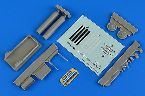 エアロボーナス 480177 1/48 酸素・窒素ボンベ とカート タイプII