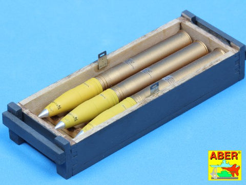 アベール 16014 1/16 タイガーI用 88ミリ 榴弾 木製弾薬箱付