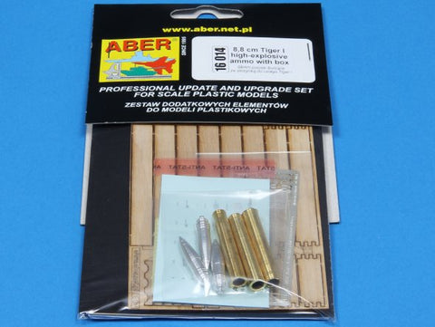 アベール 16014 1/16 タイガーI用 88ミリ 榴弾 木製弾薬箱付