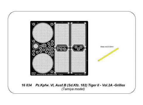 アベール 16034 1/16 キングタイガー Vol.2A エンジングリル(タミヤ用)