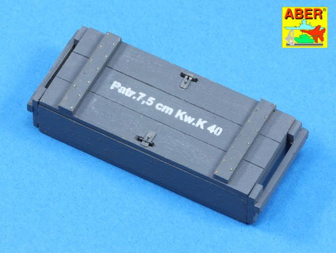 アベール 16057 1/16 ドイツ IV号戦車H/J型砲弾ケース2箱・砲弾6発