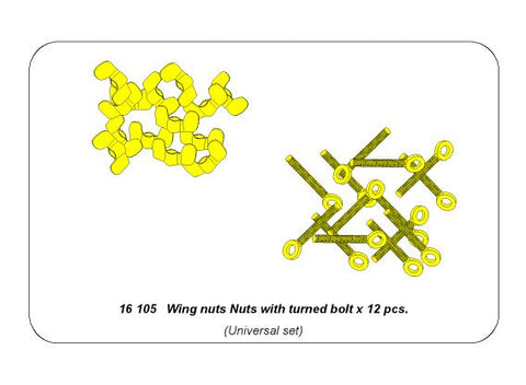 アベール 16105 1/16 蝶ネジとボルト 12個
