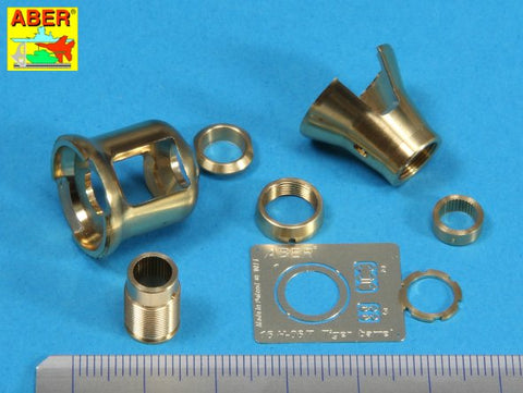 アベール 16L08 1/16 ドイツ タイガーI型初期・タイガーII ポルシェ砲塔用マズルブレーキ