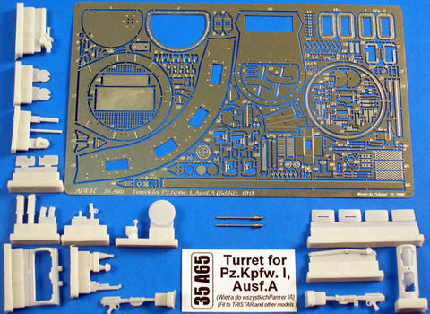 アベール 35A065 1/35 ドイツ I号A型軽戦車砲塔セットレジンパーツ付き(トライスター用)
