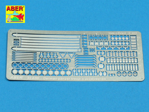 アベール 35A086 1/35 ドイツ 戦車兵 服アクセサリー勲章他