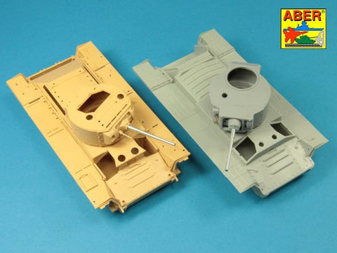 アベール 35L227 1/35 イギリス バレンタインMk II -VII ・マチルダMk III/IV後期型用砲身 ベサ機銃銃身付(タミヤ/ミニアート用)