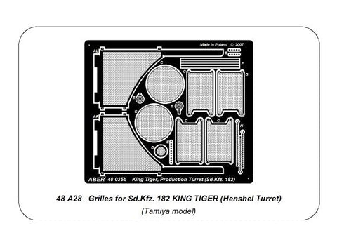 アベール 48A28 1/48 キングタイガー(ヘンシェル砲塔)用グリル(タミヤ用)