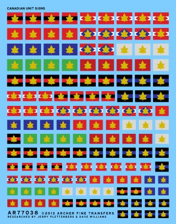 AFTデカール AR77038 1/35 カナダユニット標識★期間限定価格★