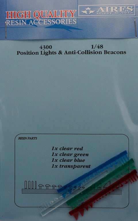 アイリス 4300 1/48 ポジショニングライトと航空灯(汎用)