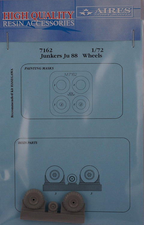 アイリス 7162 1/72 ユンカース Ju88 主輪とマスク ハセガワ用(HASEGAWA用)