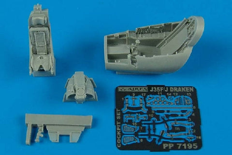 アイリス 7195 1/72 J-35F/J ドラケン コクピットセット(HASEGAWA用)