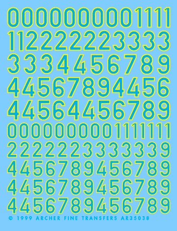 アーチャー AR35038BLY 1/35 ドイツ 砲塔番号 黄色縁つき青