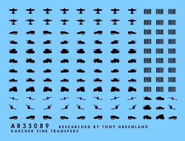 アーチャー AR35089B 1/35 ドイツ 撃墜/撃破 マーキング(黒)(12種類、132個入)