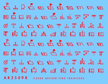 アーチャー AR35098R 1/35 ドイツ 戦術サイン(赤)(1942-1945)