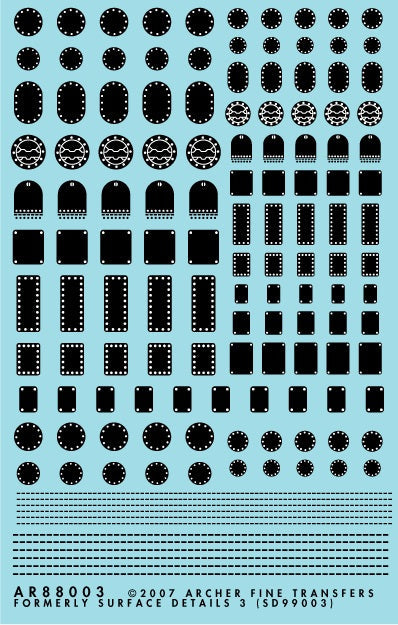 アーチャー AR88003 1/32,1/48 Surface Details 3 - アクセスパネル・ピアノヒンジ