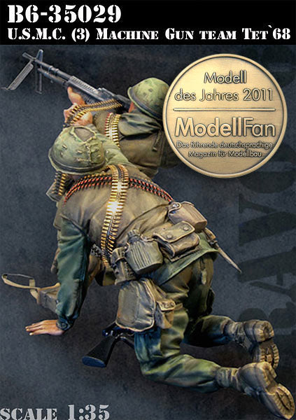 ブラボー6 35029 1/35 アメリカ海兵隊(3) 機関銃チーム テト攻勢'68(2体セット)