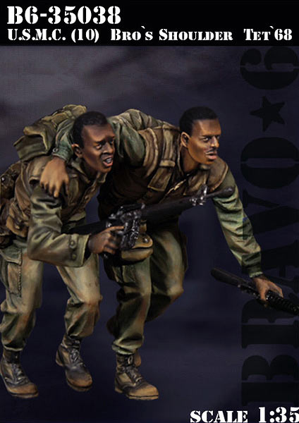 ブラボー6 35038 1/35 アメリカ海兵隊(10)”戦友の肩を借りて” テト攻勢'68(2体セット)