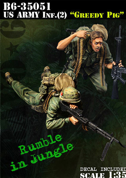 ブラボー6 35051 1/35 アメリカ 歩兵ベトナム(2)M60機関銃チーム(2体セット)