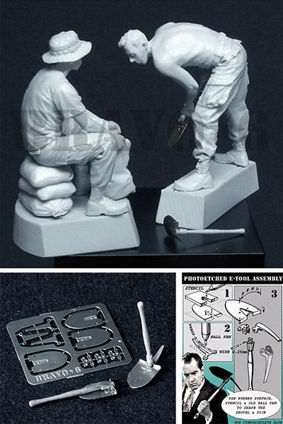 ブラボー6 35065 1/35 アメリカ 兵士ベトナム 土のう作成中(2体セット)