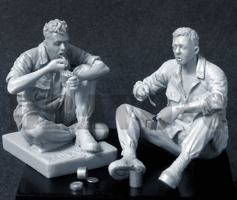 ブラボー6 35070 1/35 アメリカ兵士 ベトナム 食事中(2体セット)