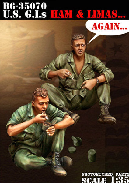 ブラボー6 35070 1/35 アメリカ兵士 ベトナム 食事中(2体セット)