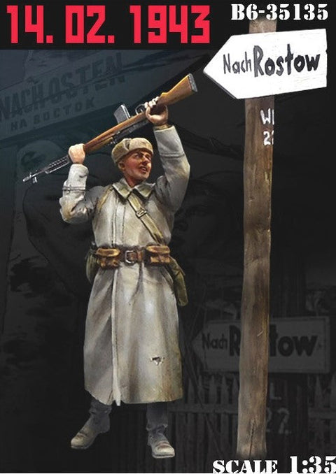 ブラボー6 35135 1/35 ドイツ語標識を壊すソビエト兵 1943/2/14