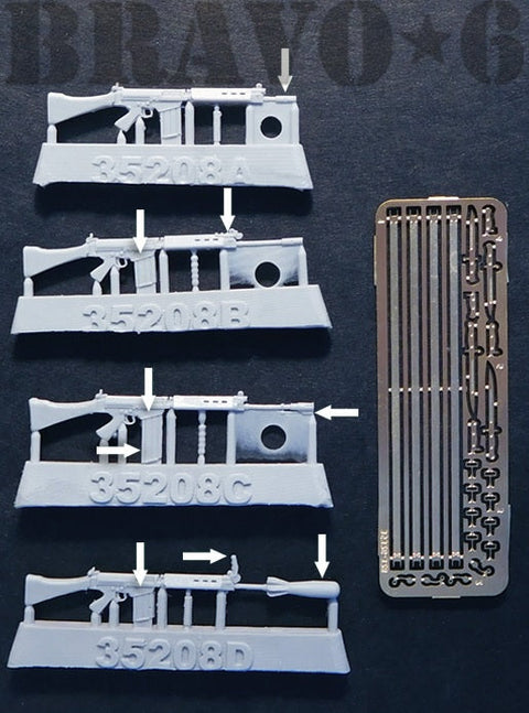 ブラボー6 35208 1/35 現用 ローデシア軍 FN FAL自動小銃(4個入)