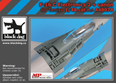 ブラックドッグ A48078 1/48 F-16 C 電子機器 2 +キャノン (タミヤ用)