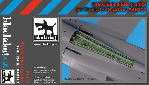 ブラックドッグ A48111 1/48 F-18 C 機体上面 電子機器 (キネティック用)