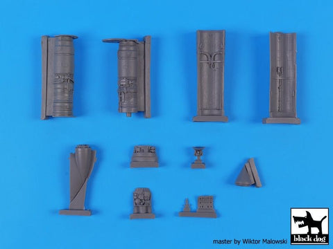 ブラックドッグ A48202 1/48 ライトニング F-2 A /F 6 エンジン・ラダー (エアフィックス用)