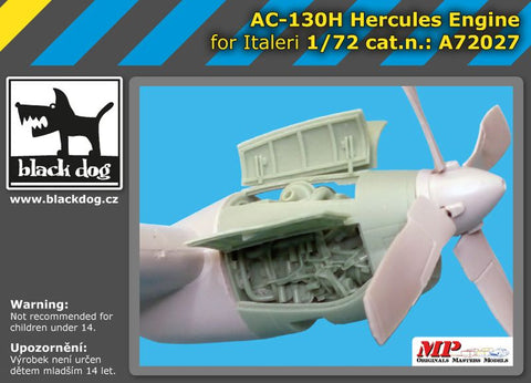 ブラックドッグ A72027 1/72 AC-130 H ハーキュリーズ エンジン (イタレリ用)