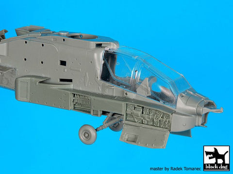 ブラックドッグ A72079 1/72 AH-64 D フロント 電子部品 + エンジン (アカデミー用)
