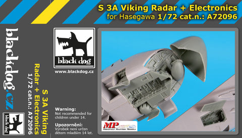 ブラックドッグ A72096 1/72 S-3A バイキング レーダー+電子機器 (ハセガワ用)