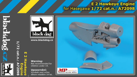 ブラックドッグ A72098 1/72 E-2 ホークアイ エンジン (ハセガワ用)