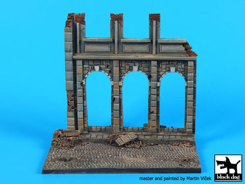 ブラックドッグ D48002 1/48 家の廃墟 (ヨーロッパ) ベース
