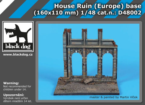 ブラックドッグ D48002 1/48 家の廃墟 (ヨーロッパ) ベース