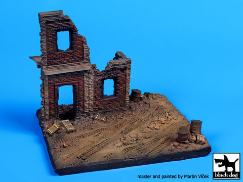 ブラックドッグ D72009 1/72 ヨーロッパの家の廃墟 ベース