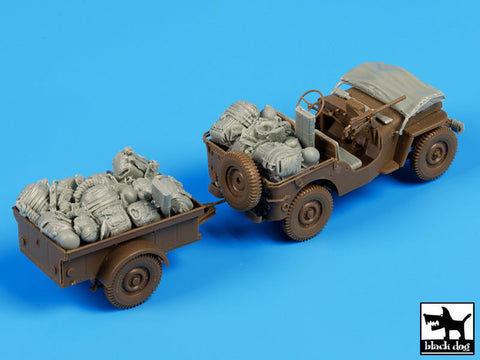 ブラックドッグ T35097 1/35 アメリカ ジープ 空挺隊 降下前 アクセサリーセット(ブロンコ)