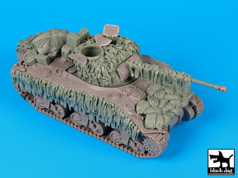 ブラックドッグ T35138 1/35 イギリス シャーマンファイアフライ 麻布テープ・カモフラージュネット No.2