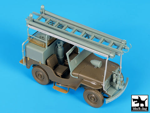 ブラックドッグ T35190 1/35 ウィリスジープ CJ2A 消防車 コンバージョンセット(タミヤ)