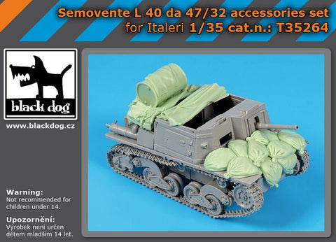 ブラックドッグ T35264 1/35 セモベンテ L 40 da 47/32 アクセサリーセット(イタレリ用)
