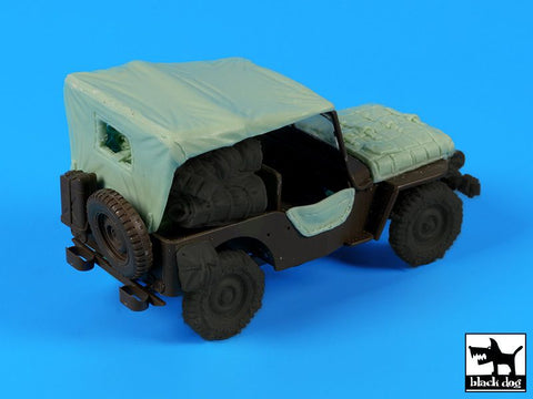 ブラックドッグ T35275 1/35 ジープ ボンネットカバー・キャンバス (タミヤ用)