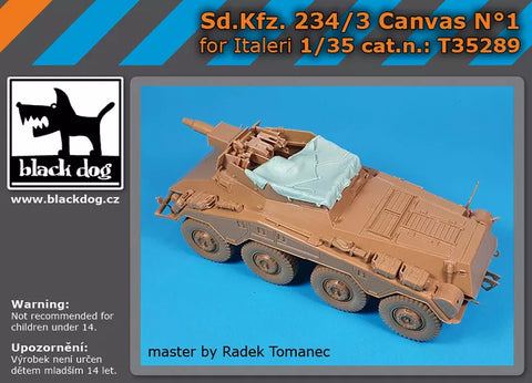 ブラックドッグ T35289 1/35 Sd.Kfz. 234/3 キャンバス No.1 (イタレリ用)