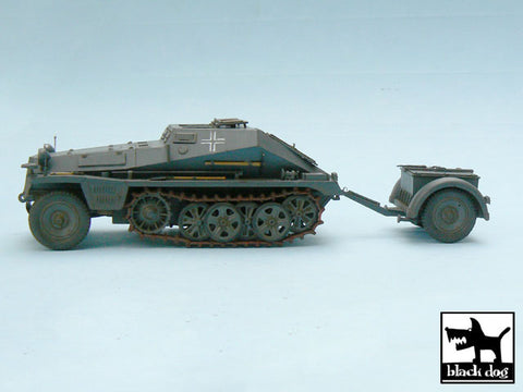 ブラックドッグ T48009 1/48 ドイツ Sd.Kfz252軽装甲付弾薬トラック+Sd.Anh.32トレーラー 改造セット