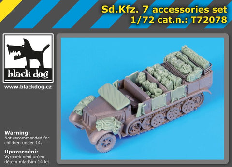 ブラックドッグ T72078 1/72 Sd.Kfz 7 アクセサリーセット ( レベル用)